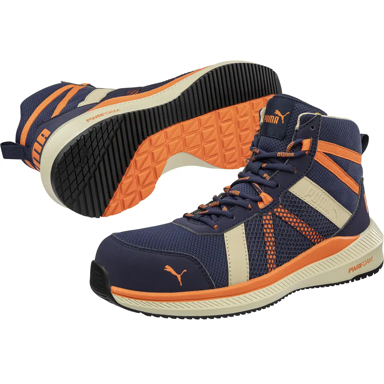 Sicherheitshochschuhe S1PS "RIVAL BLUE/ORANGE MID" Motion PWR in 40 - Bild 1