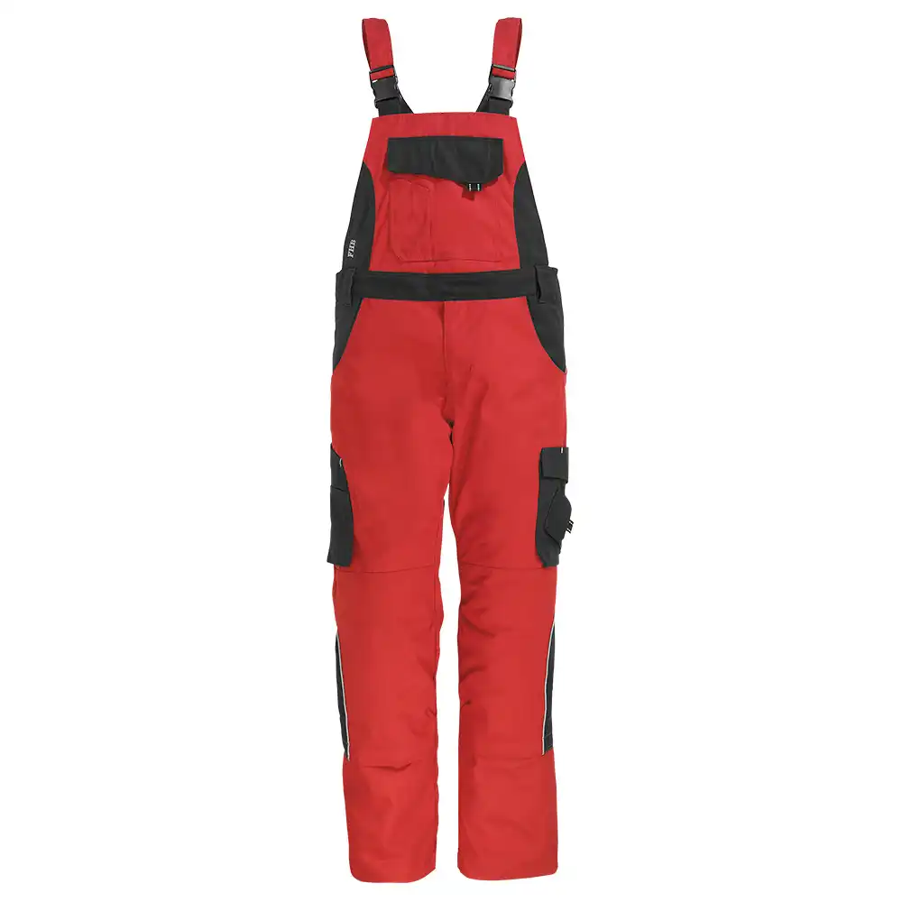 Premium Latzhose ECKHARD "Twill 300" in rot/schwarz, 74 - Bild 1