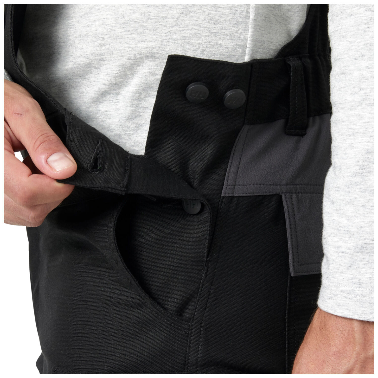 Latzhose "OXFORD 2.0 CNCT" in schwarz/kohle, C44 - Thumbnail 2