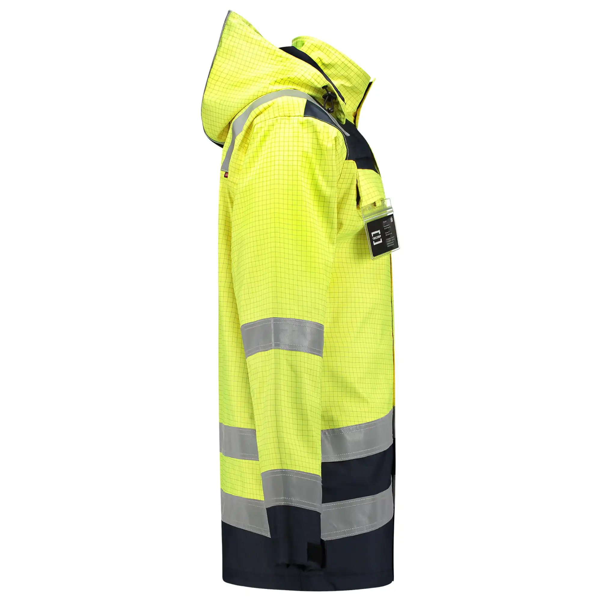Multinorm Regenparka "403009" Safety yellow/ink in XS - Thumbnail 4
