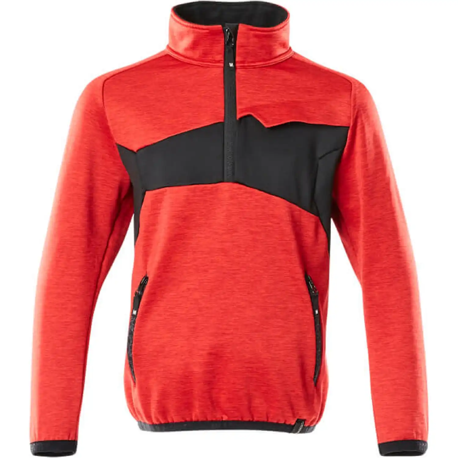 Kinder Fleecepullover "ACCELERATE" in verkehrsrot/schwarz, 128 - Thumbnail 1