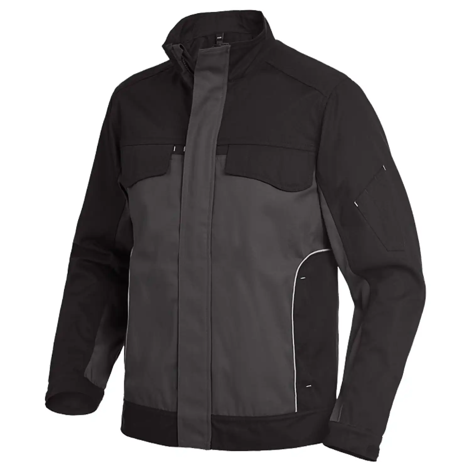 Premium Arbeitsjacke ERNST "Twill 300" in anthrazit/schwarz, XL - Thumbnail 1