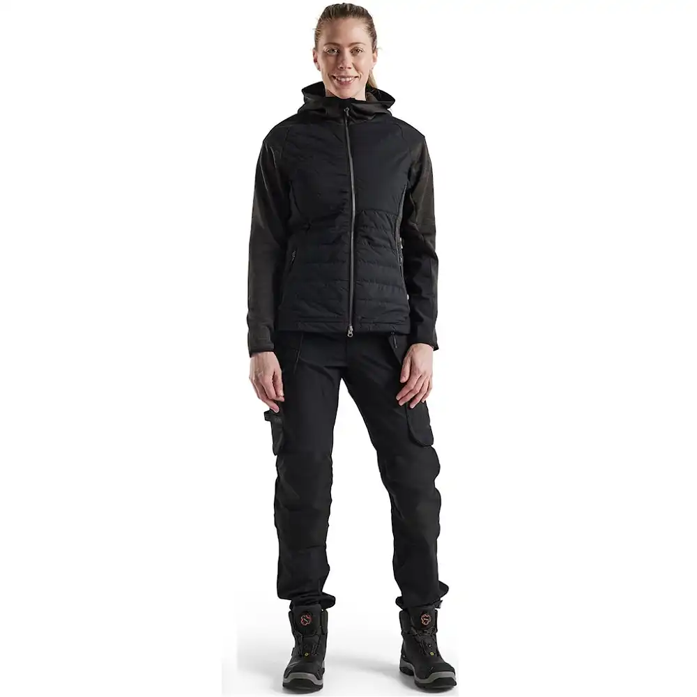 Damen Hybridjacke "5931" in dunkelgrau/schwarz, L - Thumbnail 3