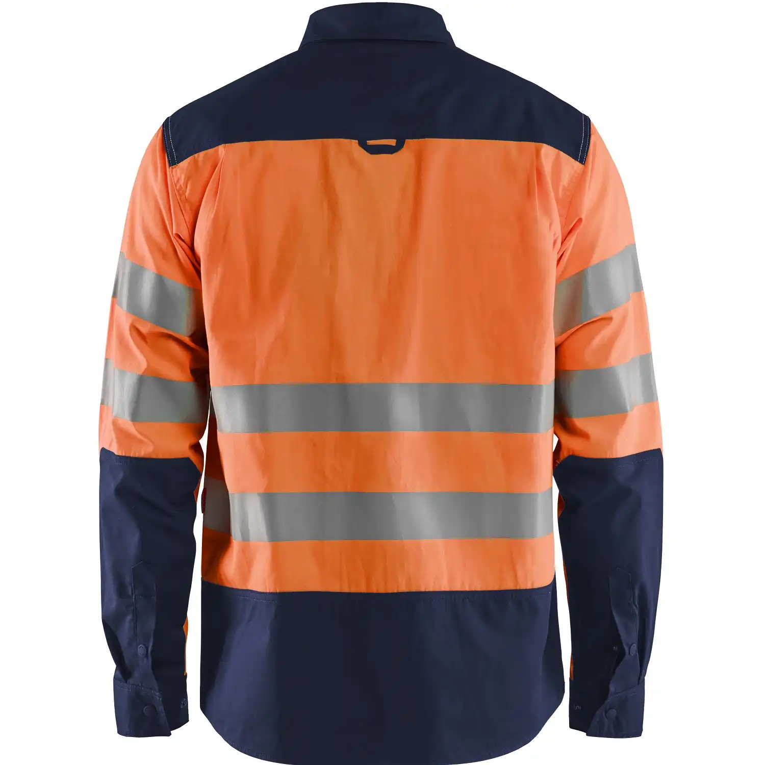 Warnschutz Arbeitshemd "3255" in orange/marine, 3XL - Thumbnail 2