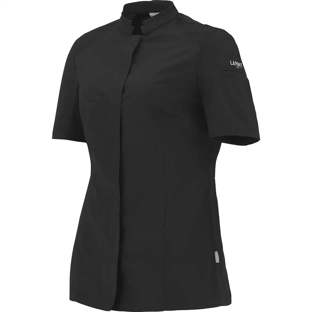 Damen Kochhemd "MARJORAM" in schwarz, L - Thumbnail 2