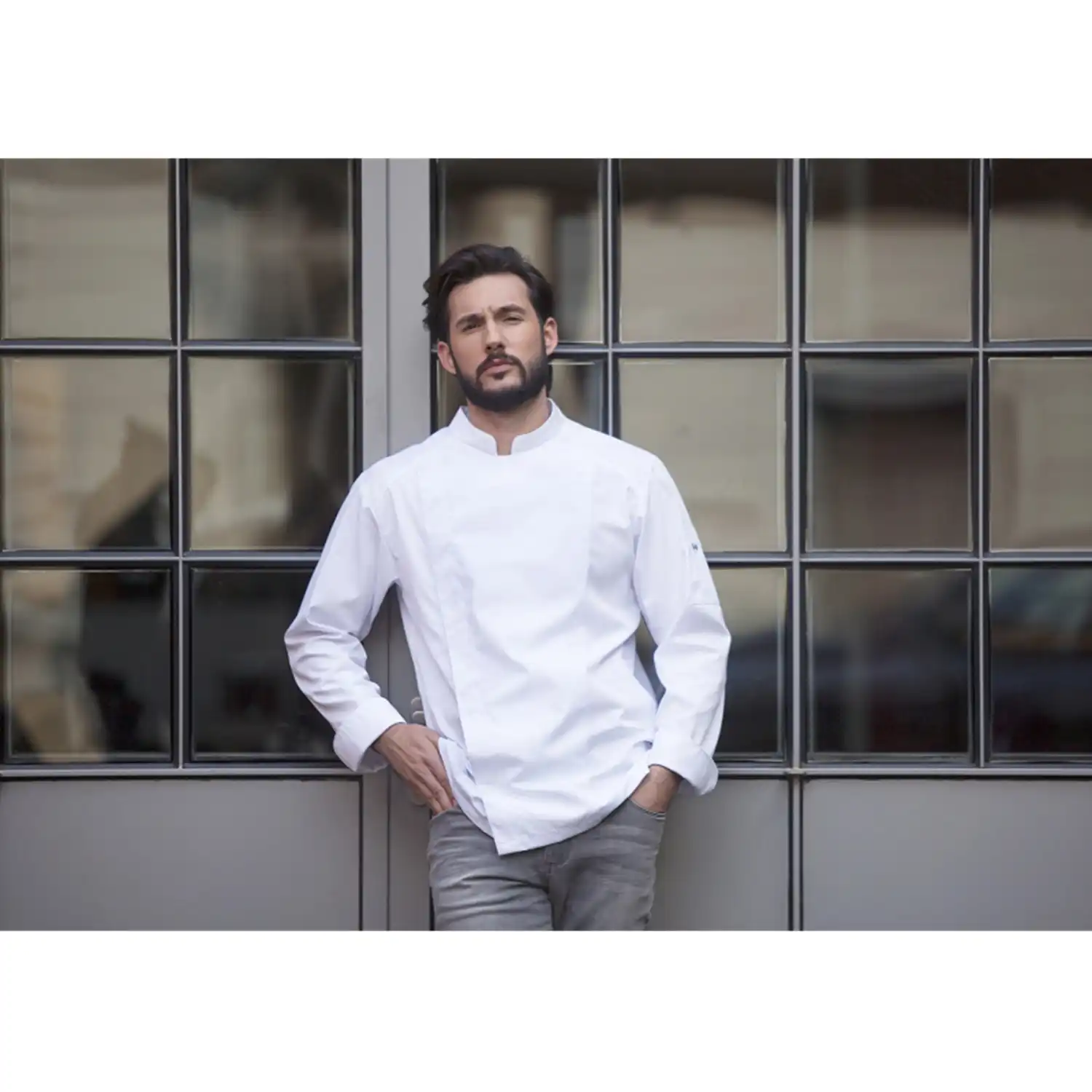 Herren Kochjacke Noah "JM 25" in 48, Weiß - Thumbnail 6