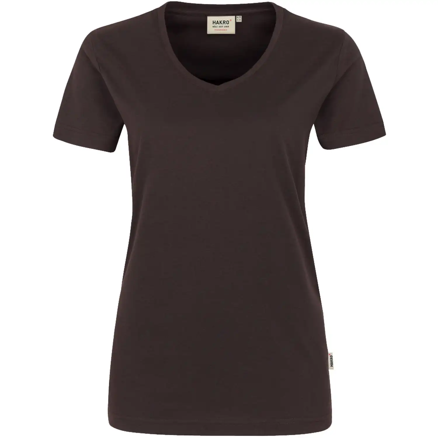 Damen V-Shirt "PERFORMANCE" 181 in chocolate, L - Bild 1