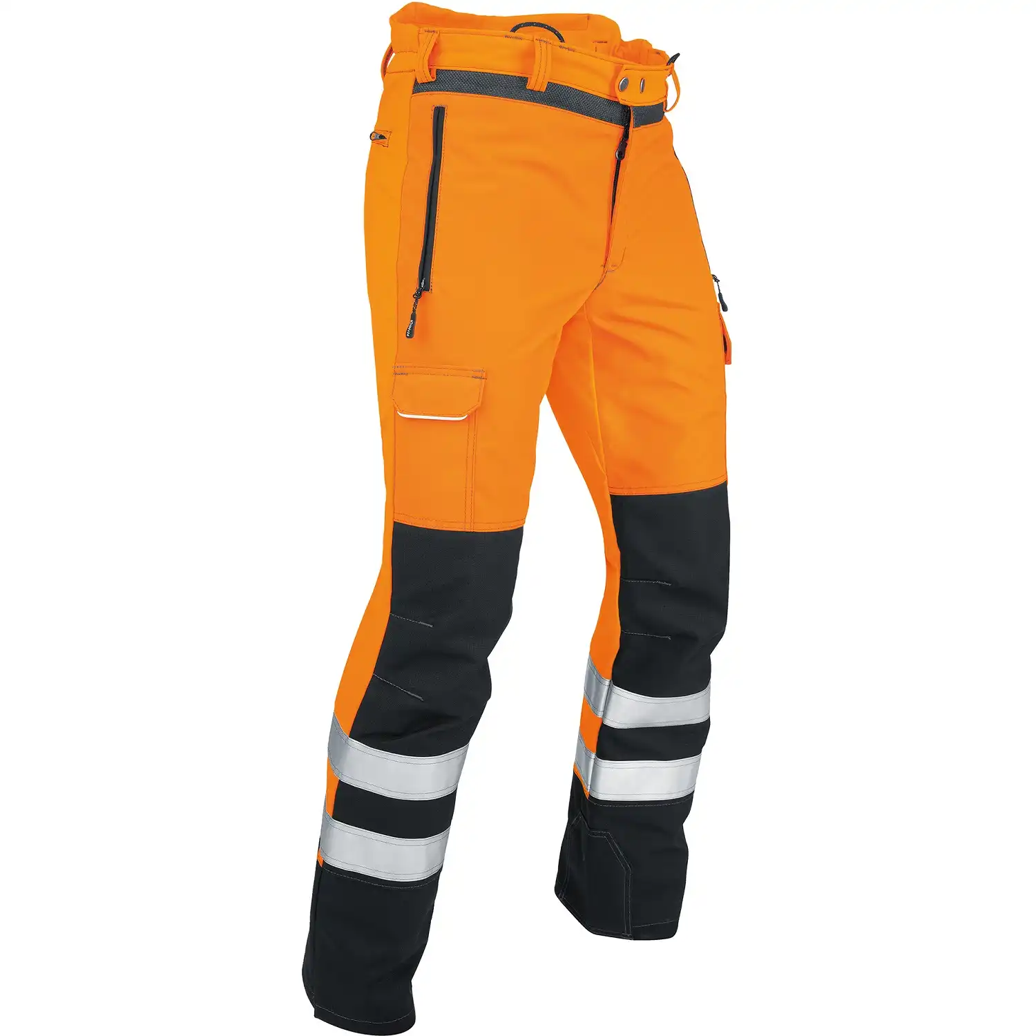Warnschutz Freischneiderhose "IMPACT" orange/schwarz in L - Thumbnail 1