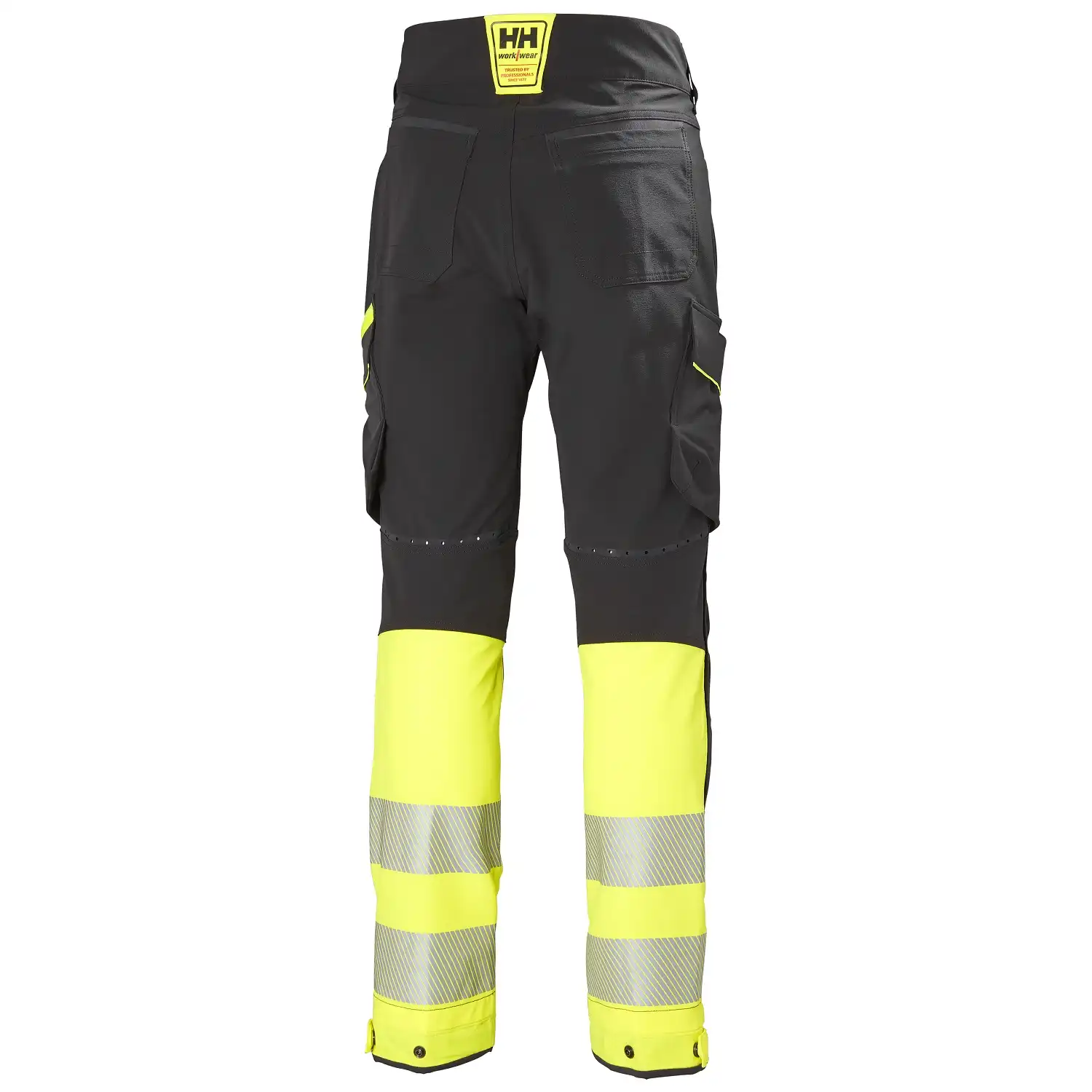 Warnschutz Stretch Servicehose "ICU BRZ" in gelb/schwarz, C50 - Thumbnail 2