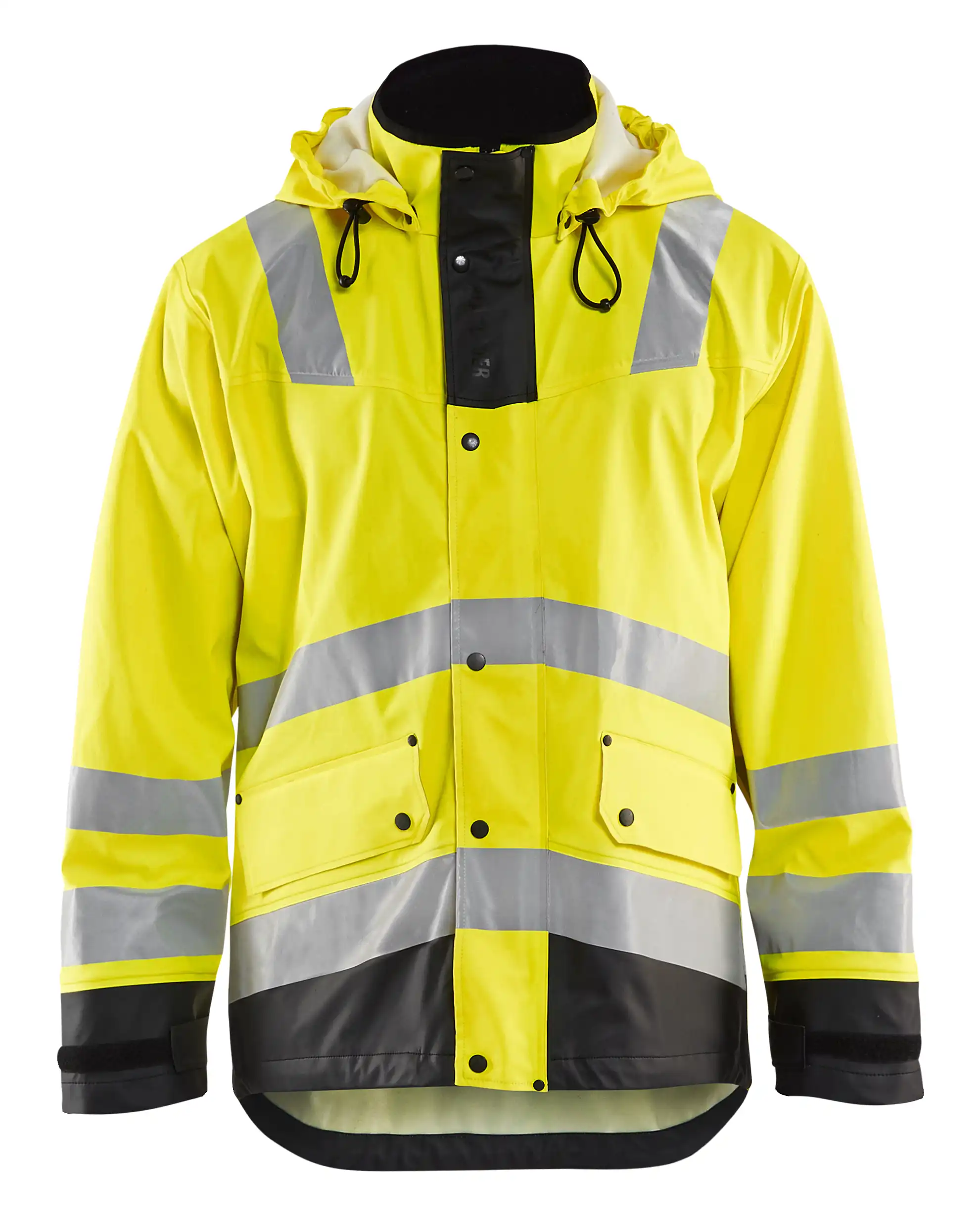 Warnschutz-Regenjacke "4302" Level 2 in gelb/schwarz, L - Bild 1