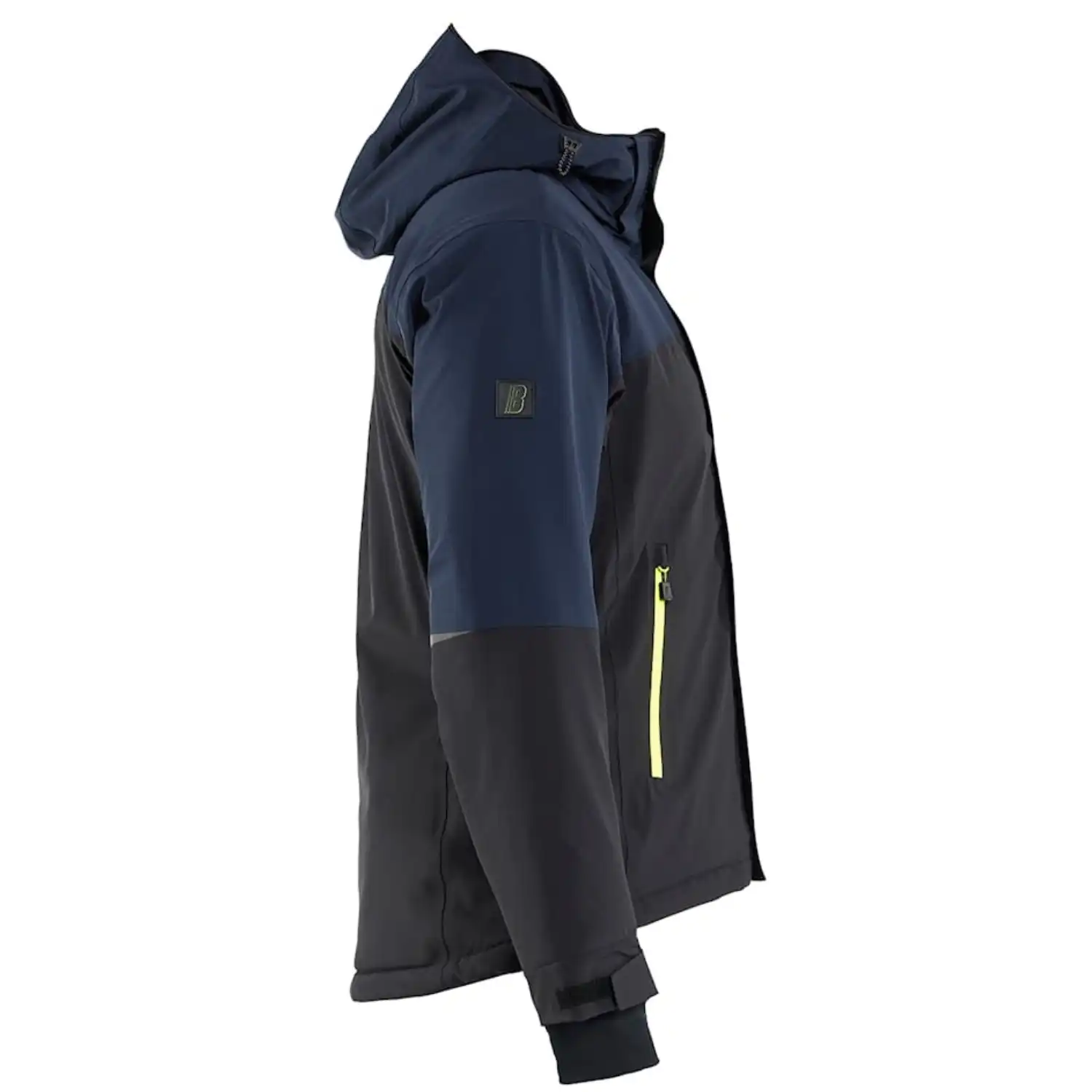 Damen Stretch Winterjacke "STRIKER" in dunkelblau/gelb, M - Thumbnail 5