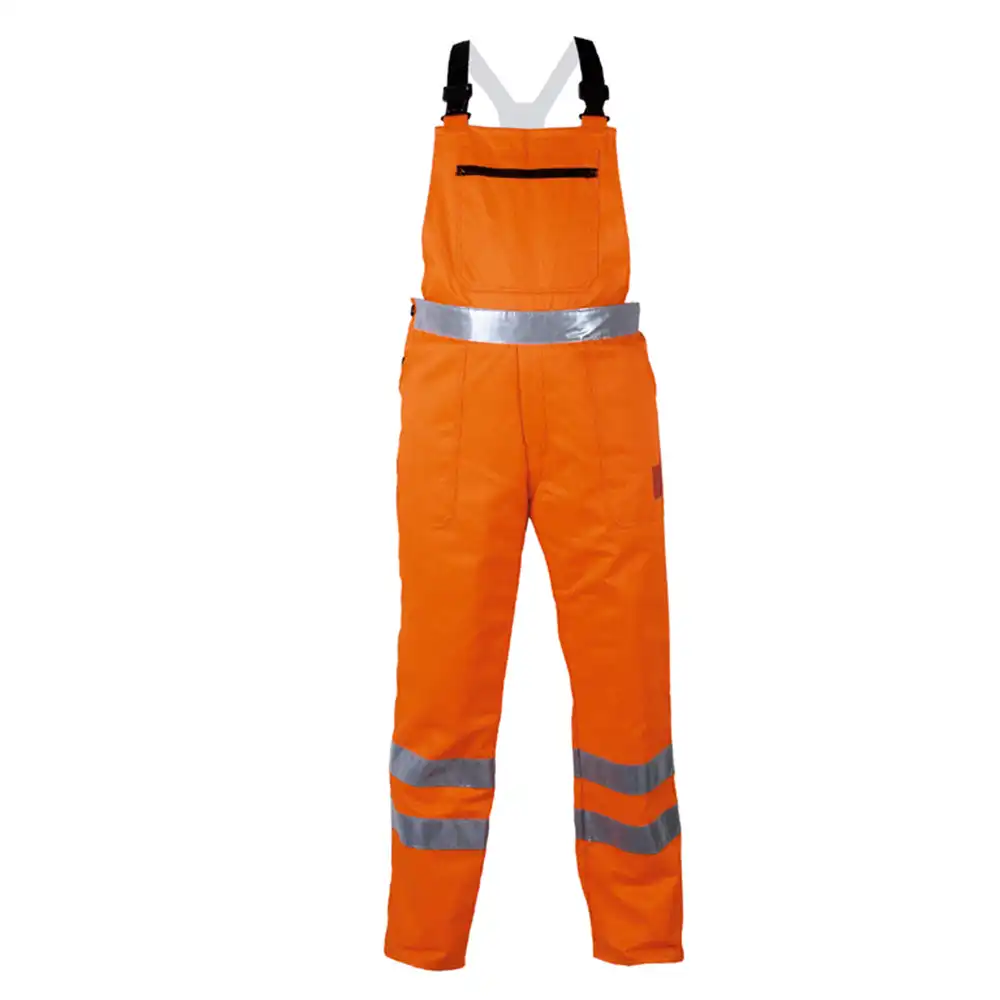 Warn- und Forstschutz-Latzhose mit Schnittschutz "BIRKE" orange in 260 EN471 orange, 48 - Bild 1