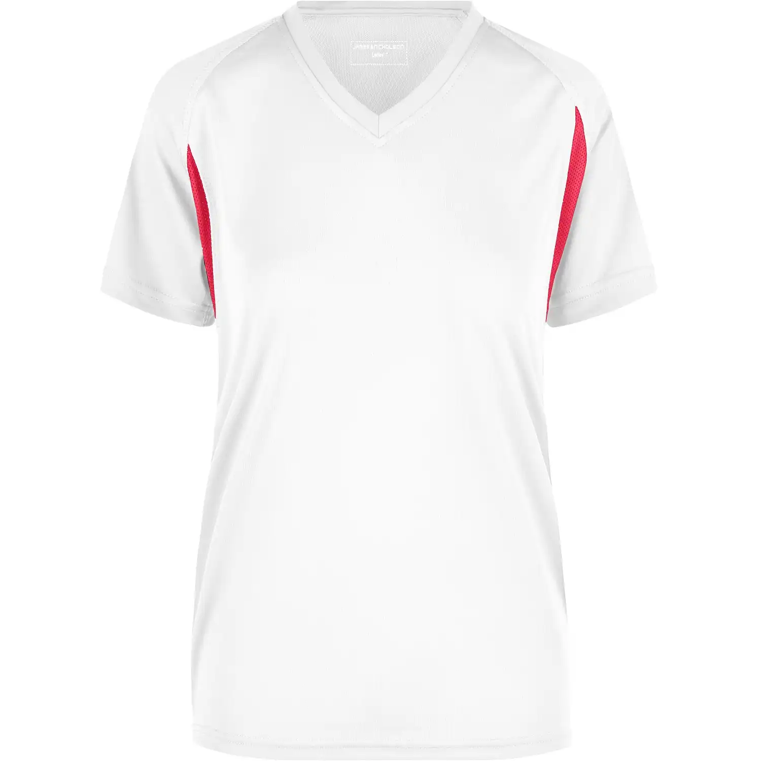 Damen Funktions-Laufshirt "JN316" in white/red, L - Bild 1