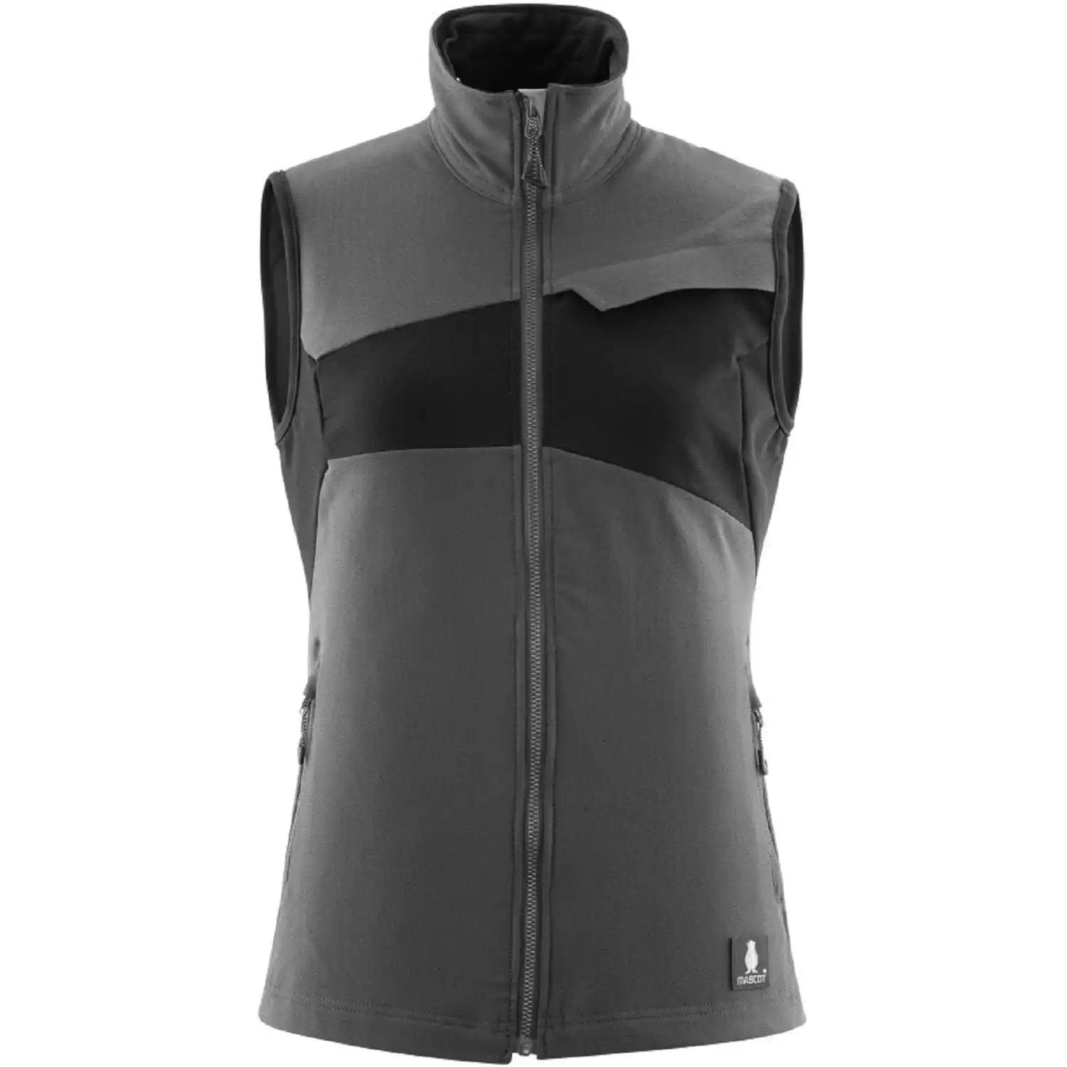 Damen Stretch-Arbeitsweste "ACCELERATE" in dunkelanthrazit/schwarz, 3XL - Bild 1