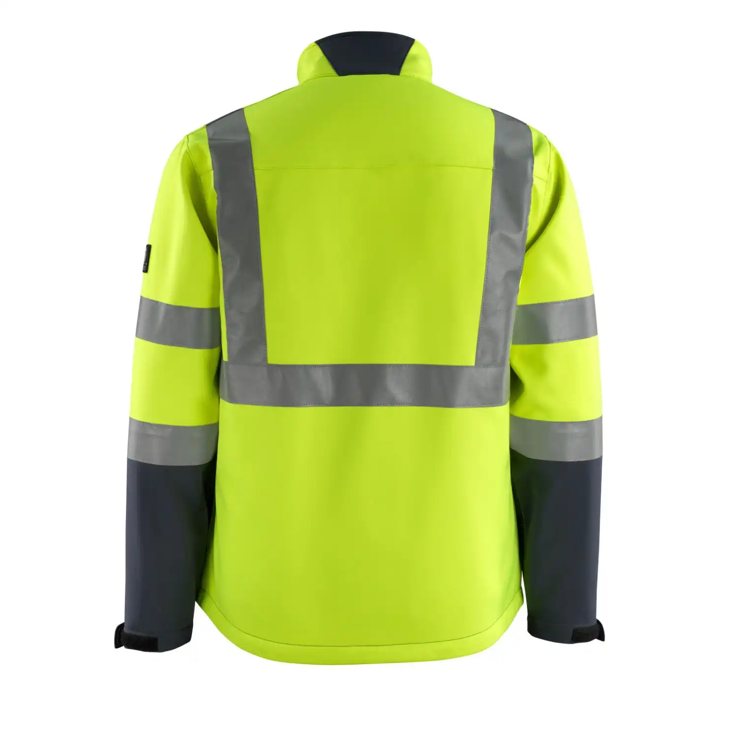 Warn-Softshelljacke "KIAMA" Safe Light in gelb/schwarzblau, XXL - Thumbnail 2