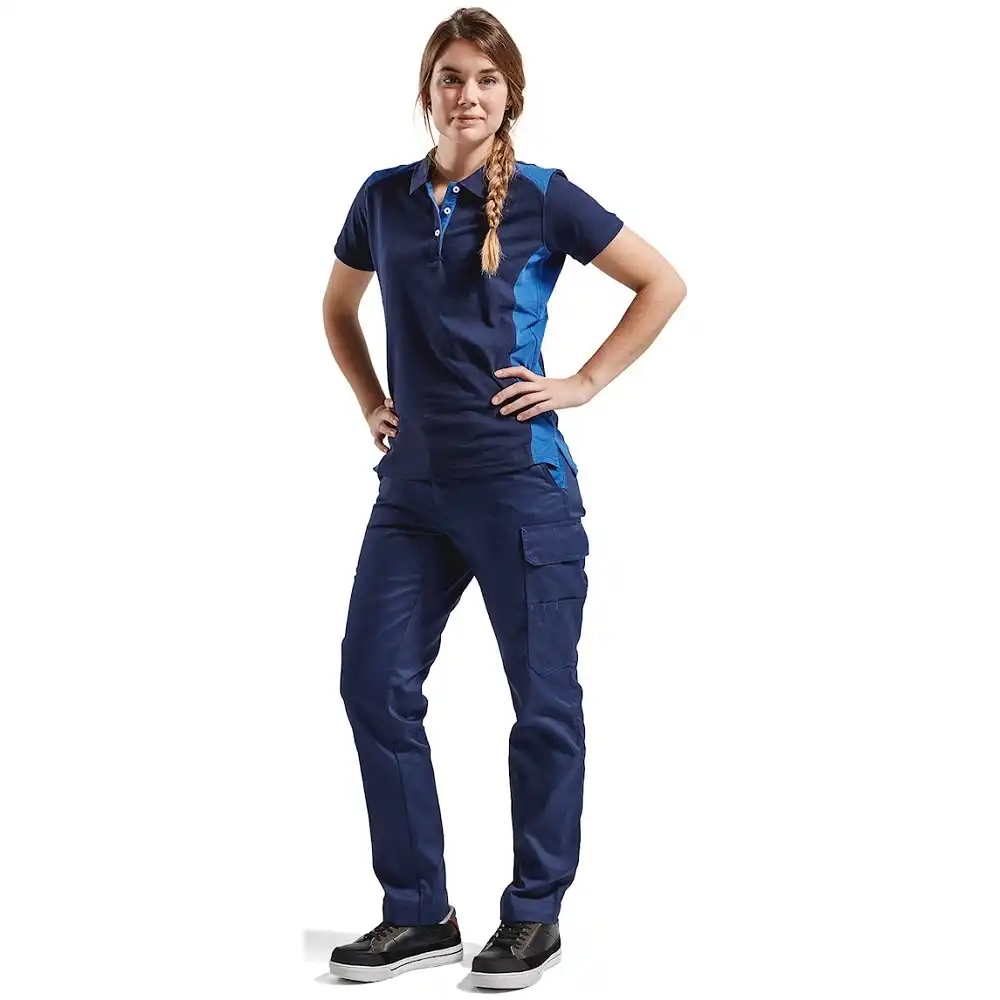 Damen Polo-Shirt "3390" in marine/kornblau, 3XL - Thumbnail 3