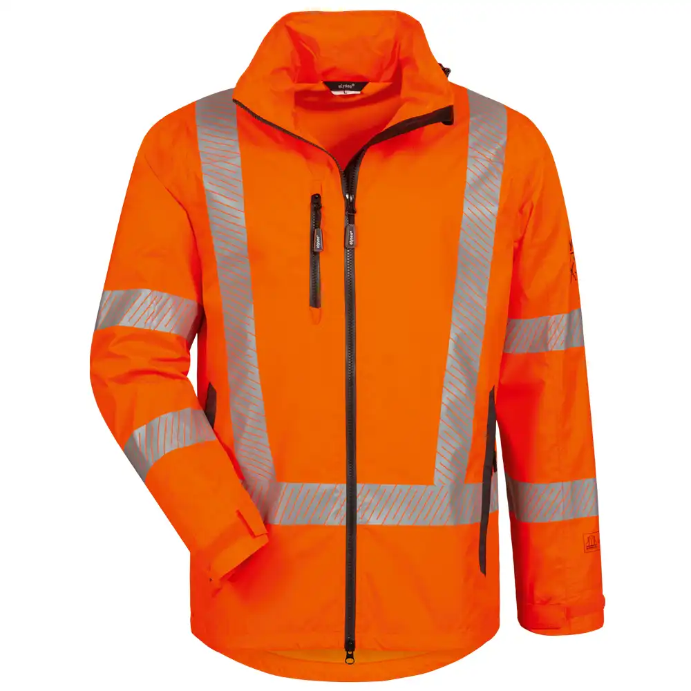 Warnschutz Regenjacke Kl. 3 "AIDEN/FARLAN" in Orange, L - Thumbnail 1