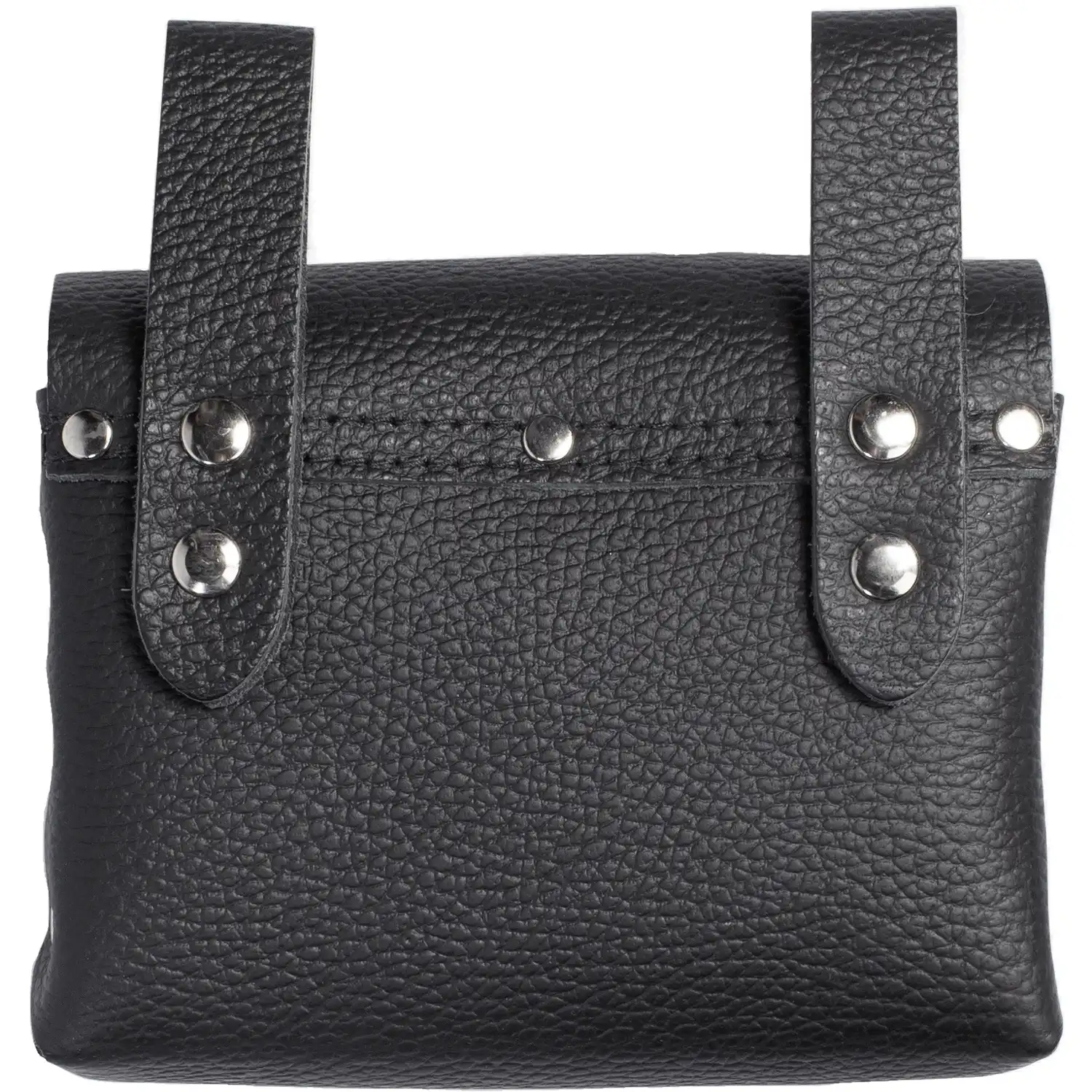 Nageltasche einfach genietet mit Klappe "ARNO" schwarz - Thumbnail 2