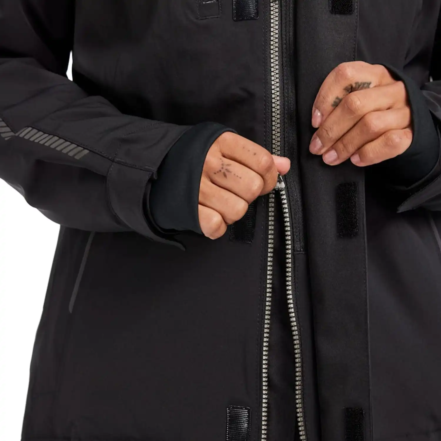 Damen Stretch Winterjacke "4408" in schwarz, M - Thumbnail 8