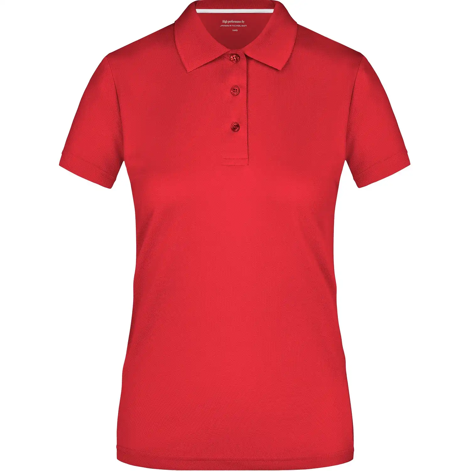 Damen Polo-Shirt High Performance "JN411" in red, L - Bild 1