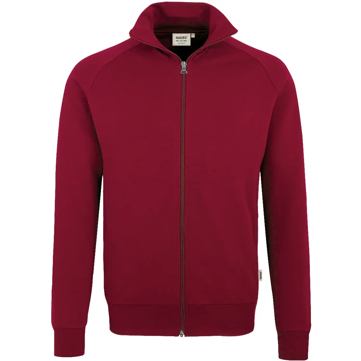 Sweatjacke "COLLEGE" 606 mit Reißverschluss in weinrot, XS - Thumbnail 1