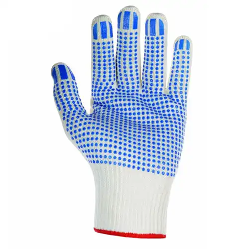 Nylon-Mittelstrick-Arbeitshandschuhe einseitige PVC-Noppen in 7 (S) - Bild 1