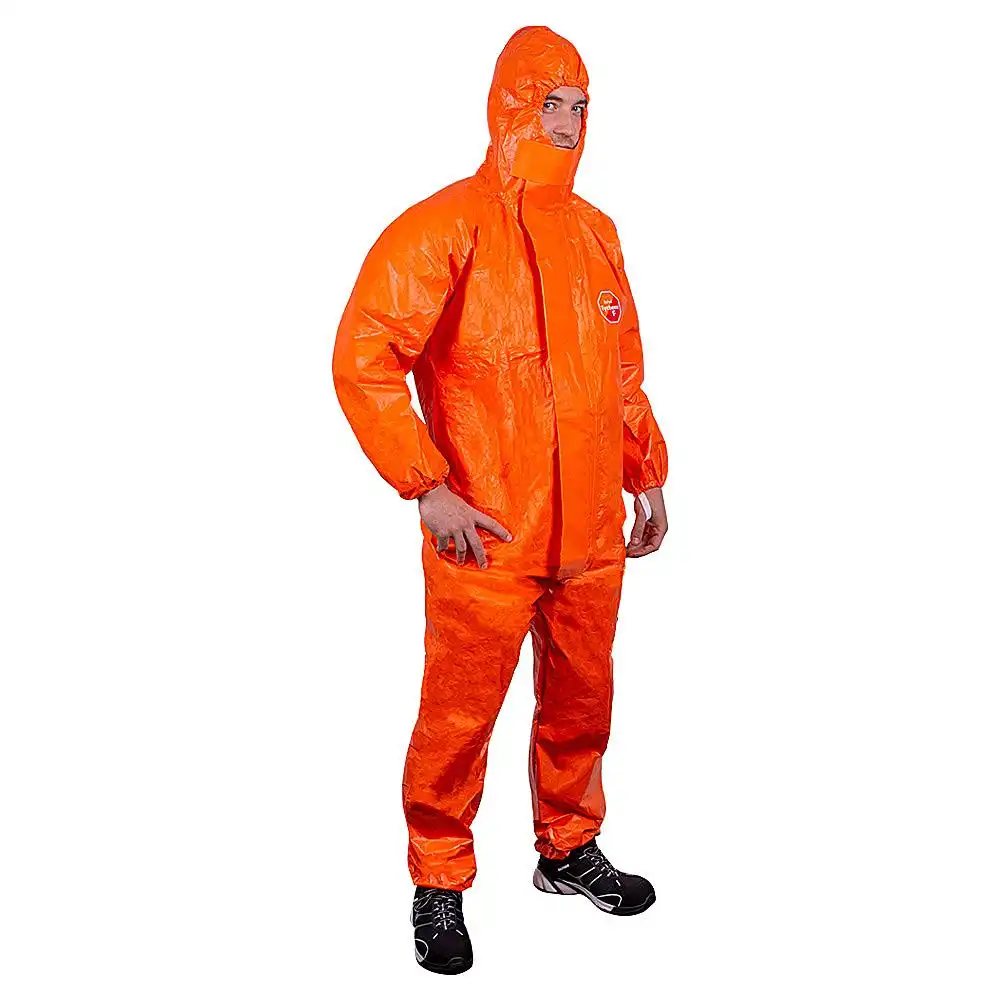 Chemie-Schutzoverall Typ 3/4/5/6 "Tychem® F" orange in XL - Thumbnail 3