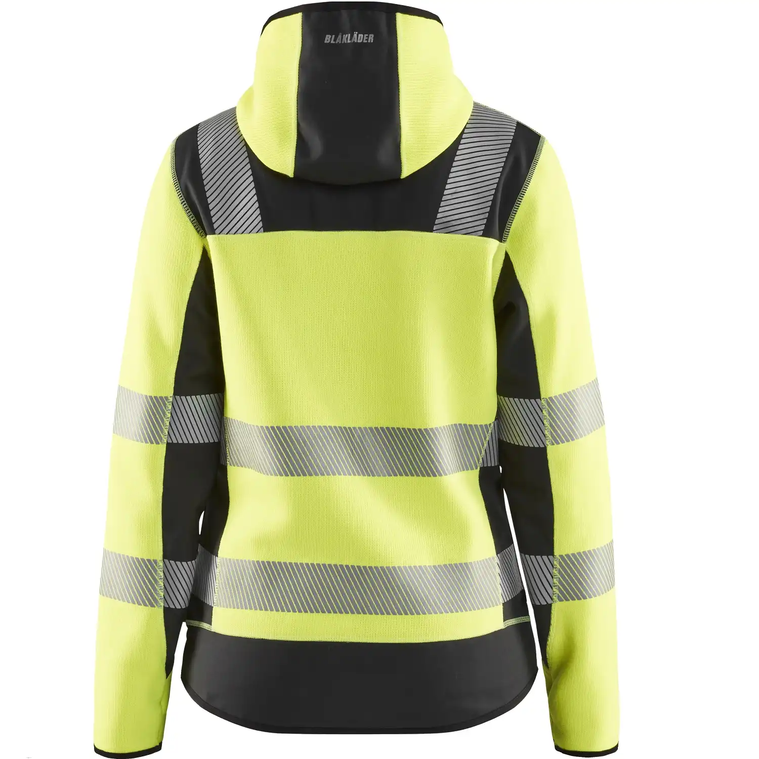 Damen Warnschutz Strickjacke "4967" in gelb/schwarz, 3XL - Thumbnail 2