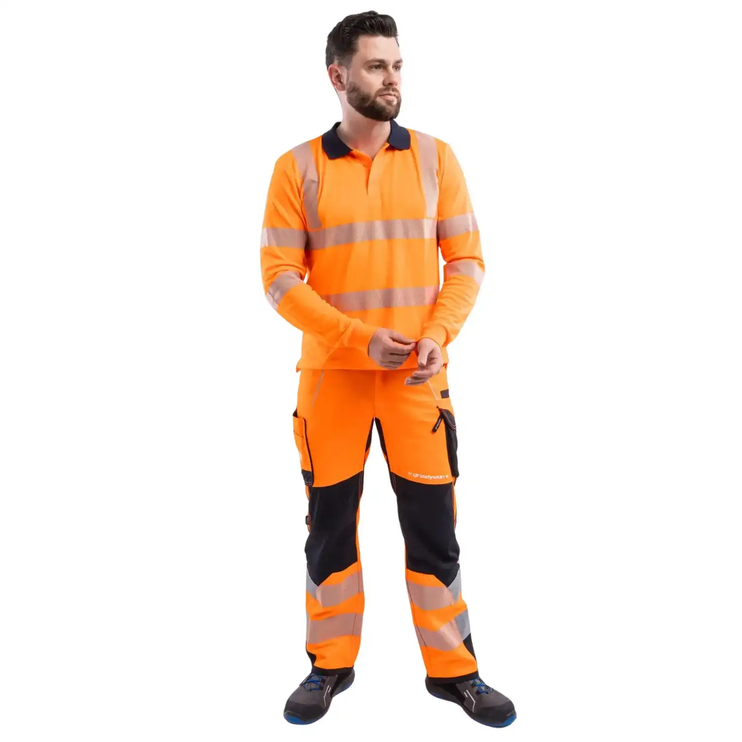 Warnschutz Langarm-Poloshirt "ALLROUND" mit UV-Schutz in 3XL - Thumbnail 3