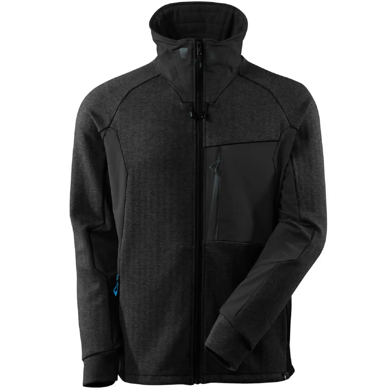 Sweatjacke mit Stehkragen Advanced in schwarz, S - Bild 1