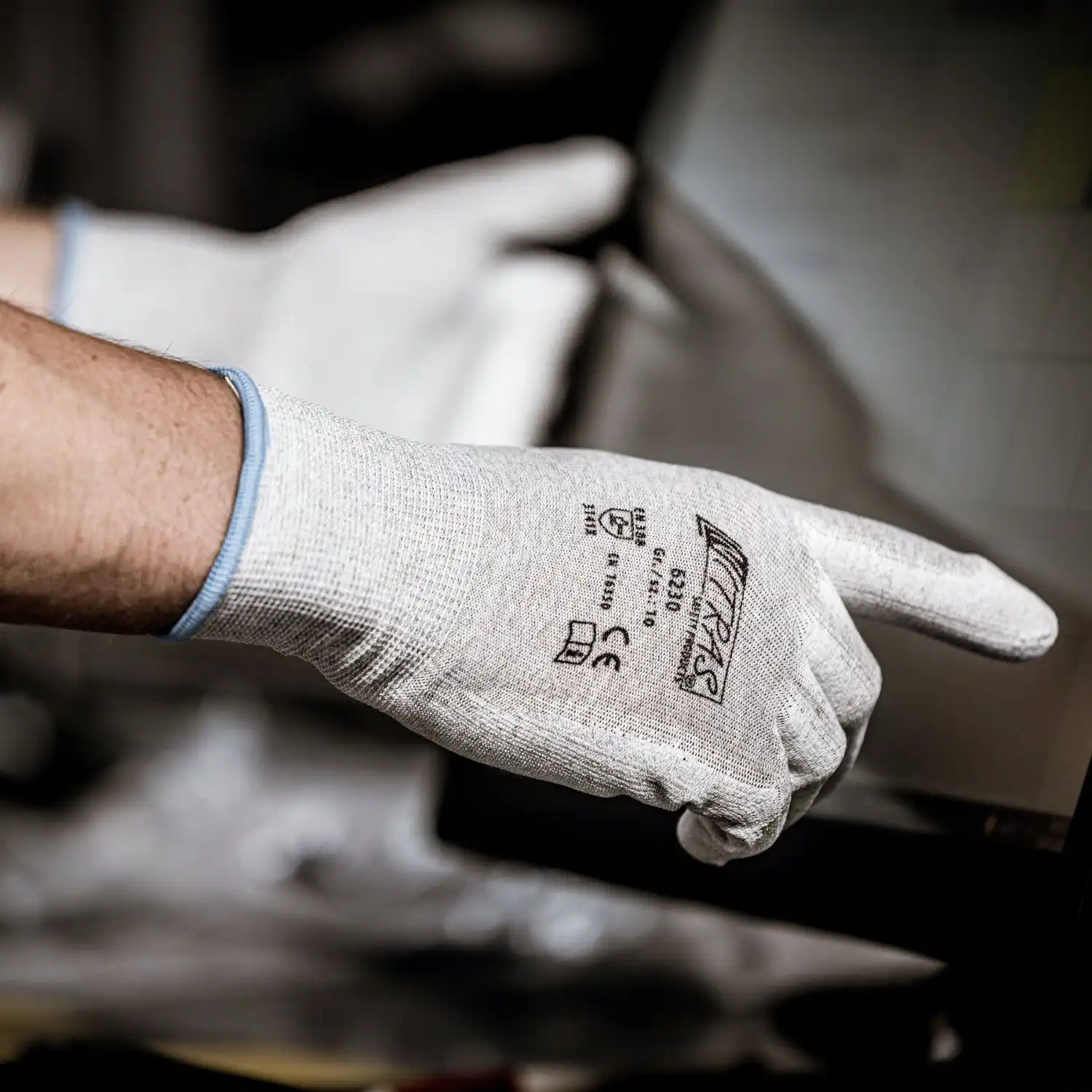 ESD Nylon Montagehandschuhe "6230" in 8 (M) - Thumbnail 2