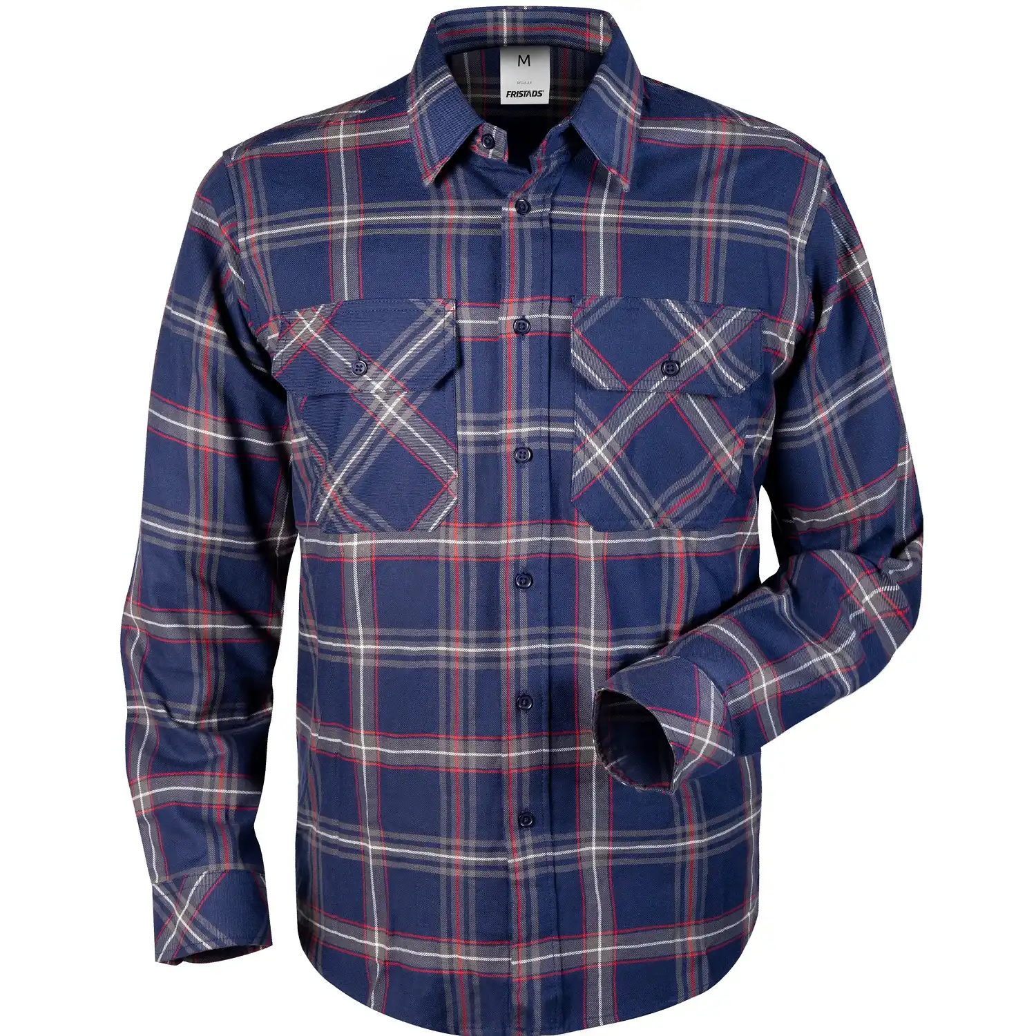 Flanellhemd Langarm "7421 MSF" Klassiker in marine, XS - Thumbnail 1