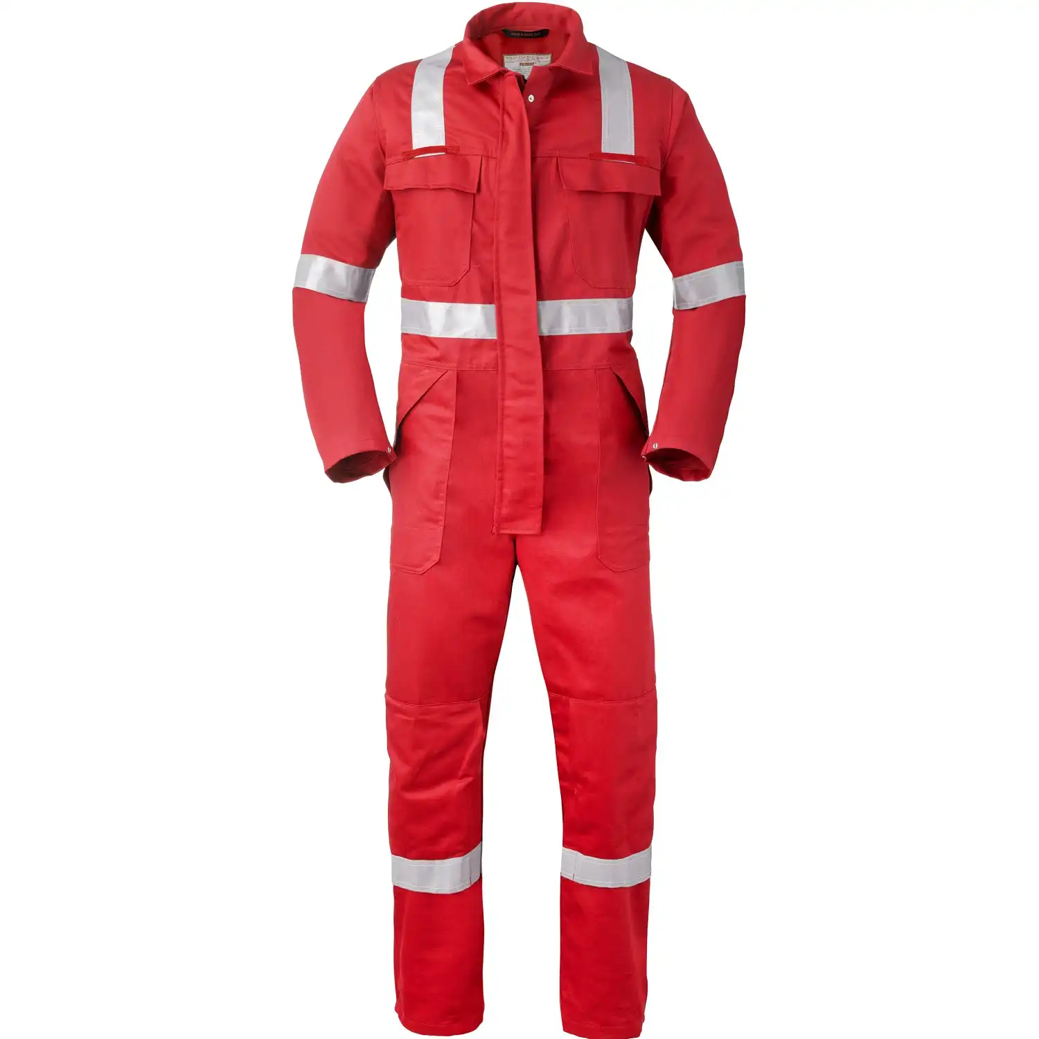 Multinorm Overall "2033" 5safety mit Druckknöpfen in 48, Rot - Bild 1