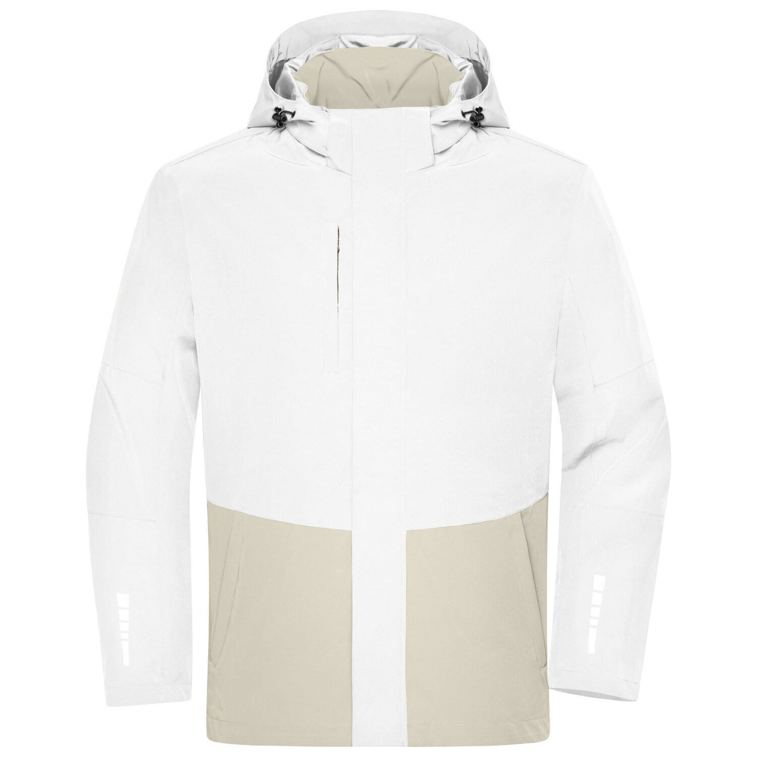 Hardshell Regenjacke "JN1878" in L, Weiß - Thumbnail 1