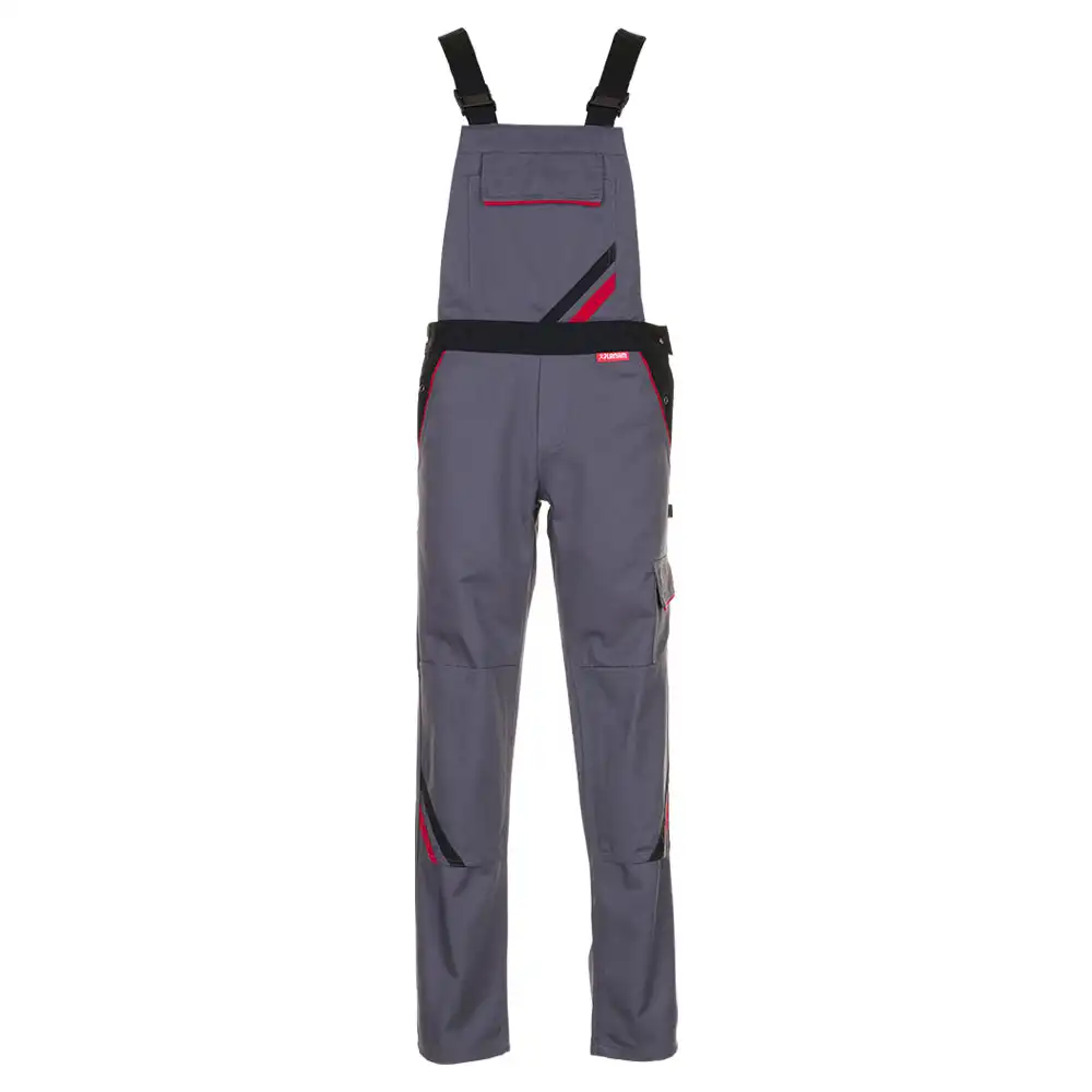 Damen Latzhose "HIGHLINE" in schiefer/schwarz/rot, 34 - Bild 1