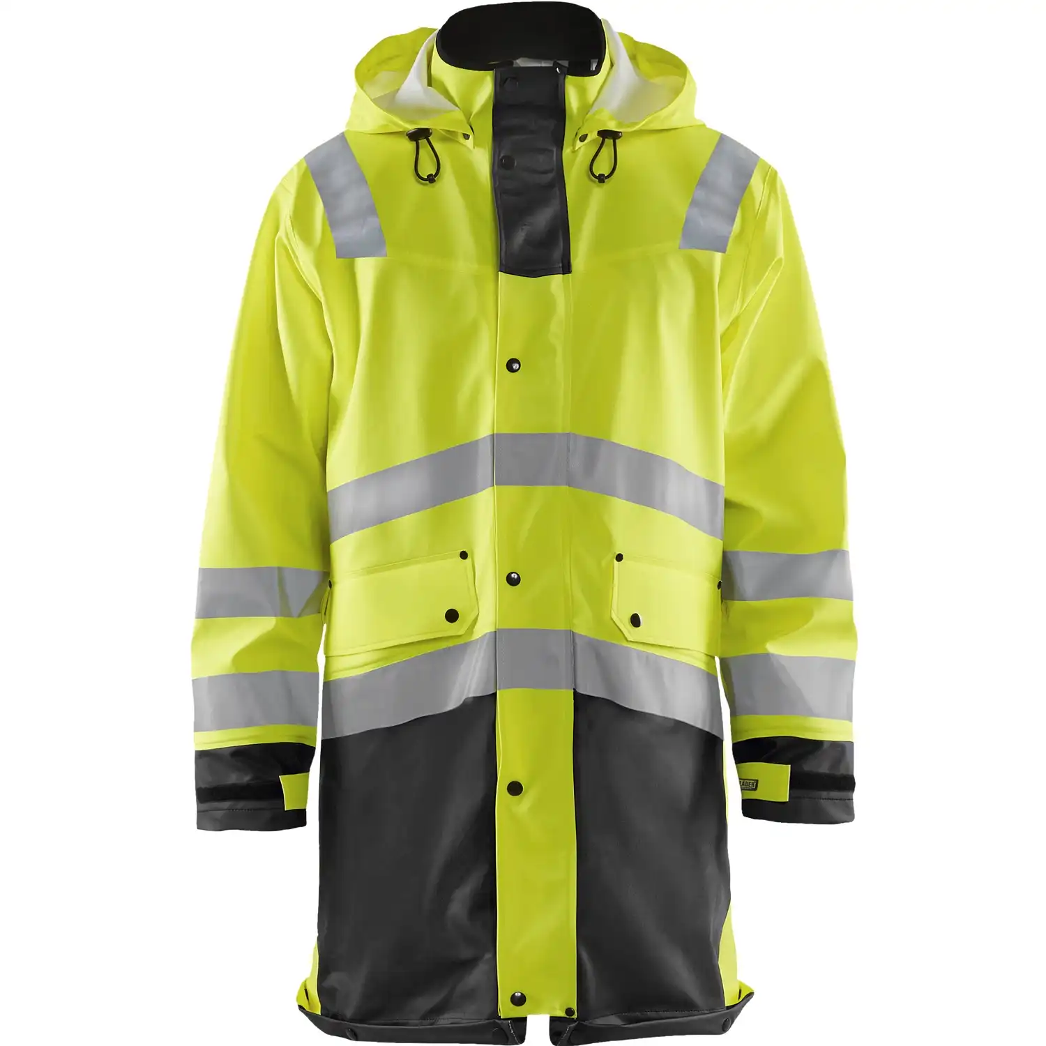 Warnschutz Regenmantel Level 3 "4326" in gelb/schwarz, L - Thumbnail 1