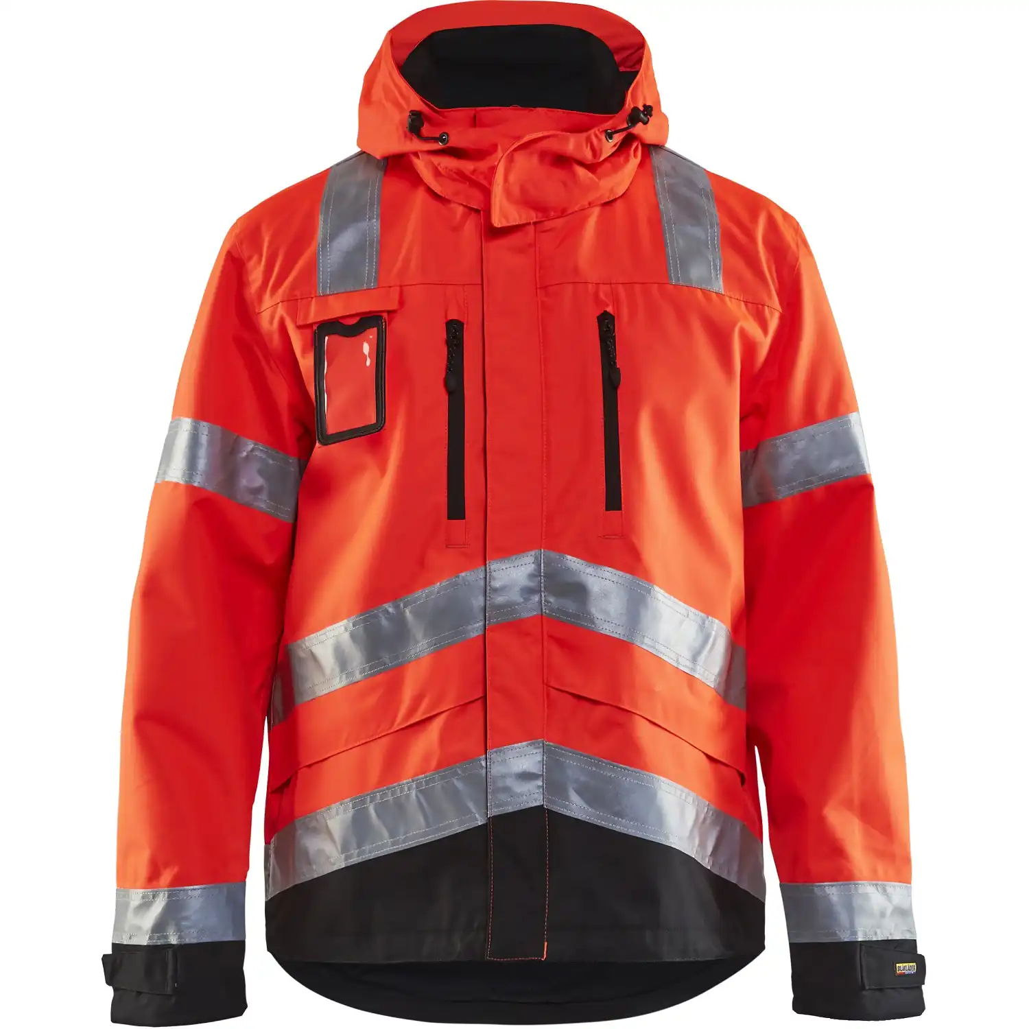 Warnschutz Regenjacke "4837" in rot/schwarz, XL - Thumbnail 1