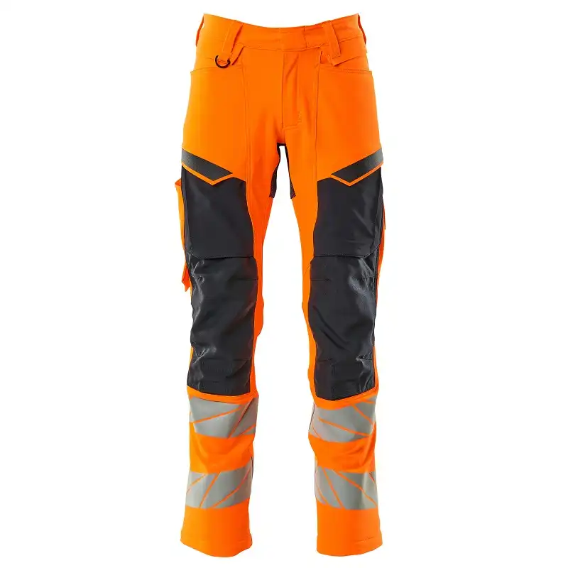 Warnschutz Bundhose Stretch "ACCELERATE SAFE" in orange/schwarzblau, 82C52 (EU 52) - Thumbnail 1