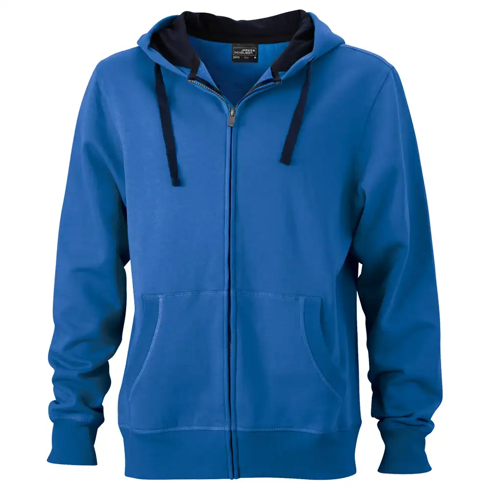 Kapuzen-Sweatjacke "JN595" in cobalt, 3XL - Bild 1