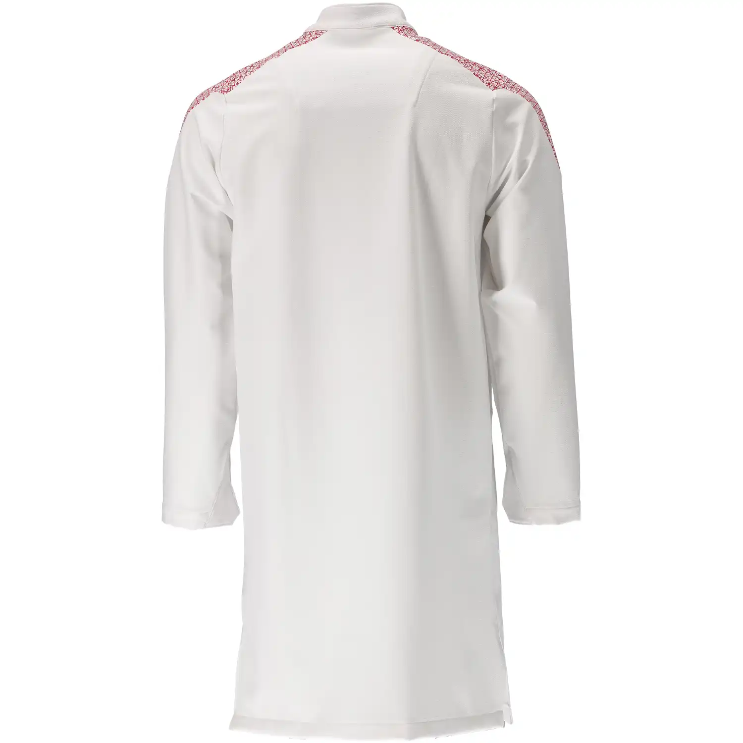 Stretch Arbeitsmantel "20154-511" Food & Care in weiß/verkehrsrot, XS - Thumbnail 2