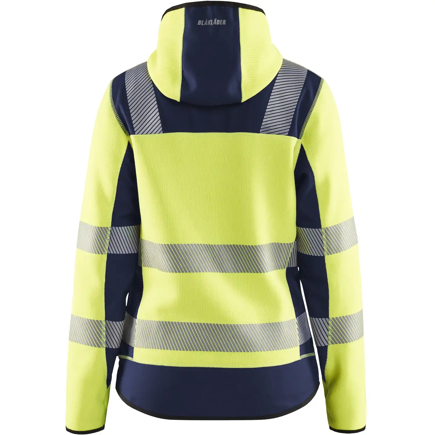 Damen Warnschutz Strickjacke "4967" in gelb/marine, 3XL - Thumbnail 2