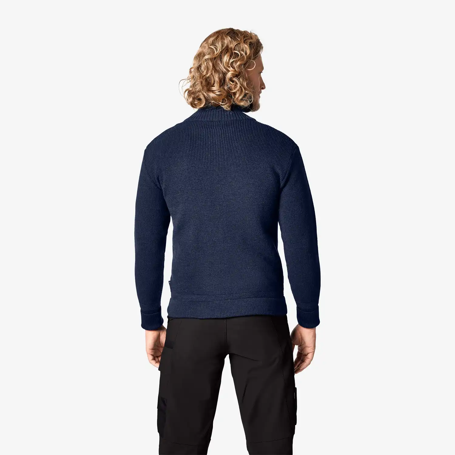 Seemanns Woll-Troyer "HINNERK" in marine, XXL - Thumbnail 2