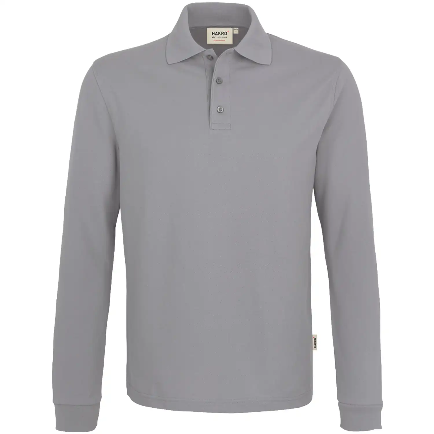 Longsleeve-Poloshirt "PERFORMANCE" 815 in titan, XL - Bild 1