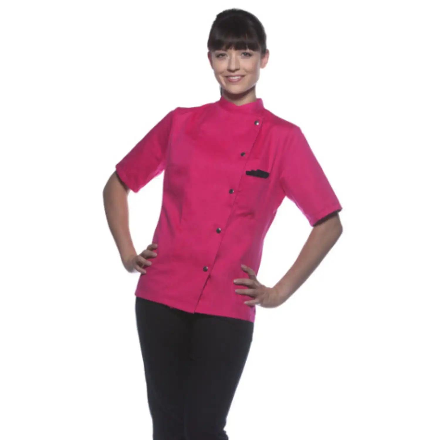 Damen Kochjacke Greta "JF 4" in pink, 46 - Thumbnail 7