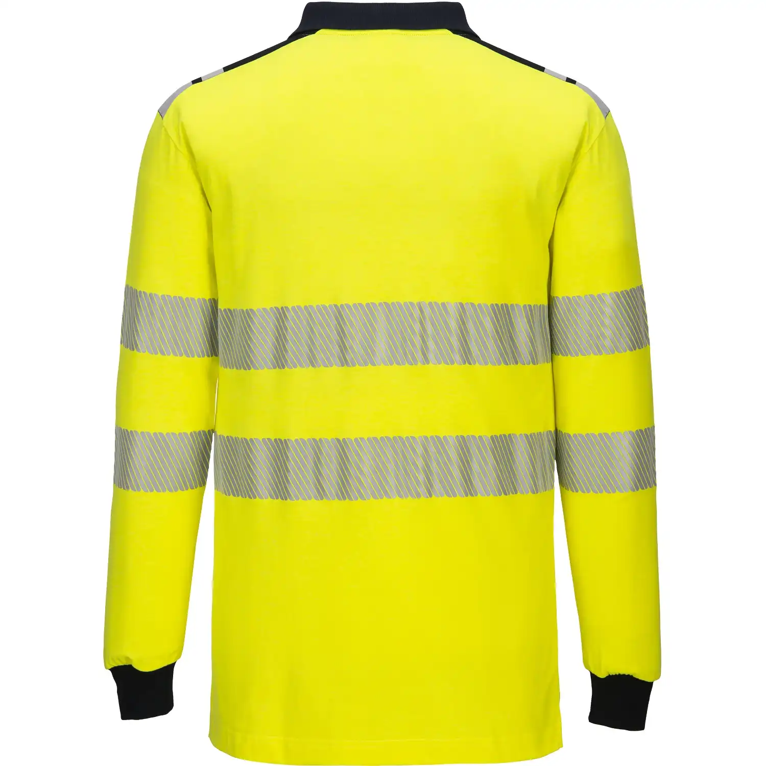 Multinorm Langarm-Poloshirt FR702 WX3 FR in gelb/marine, XL - Thumbnail 2