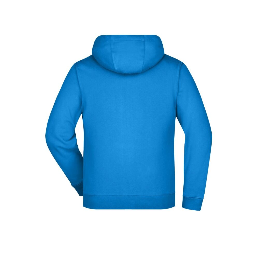 Kapuzen-Sweatjacke Doubleface "JN355" in azur, XL - Thumbnail 2