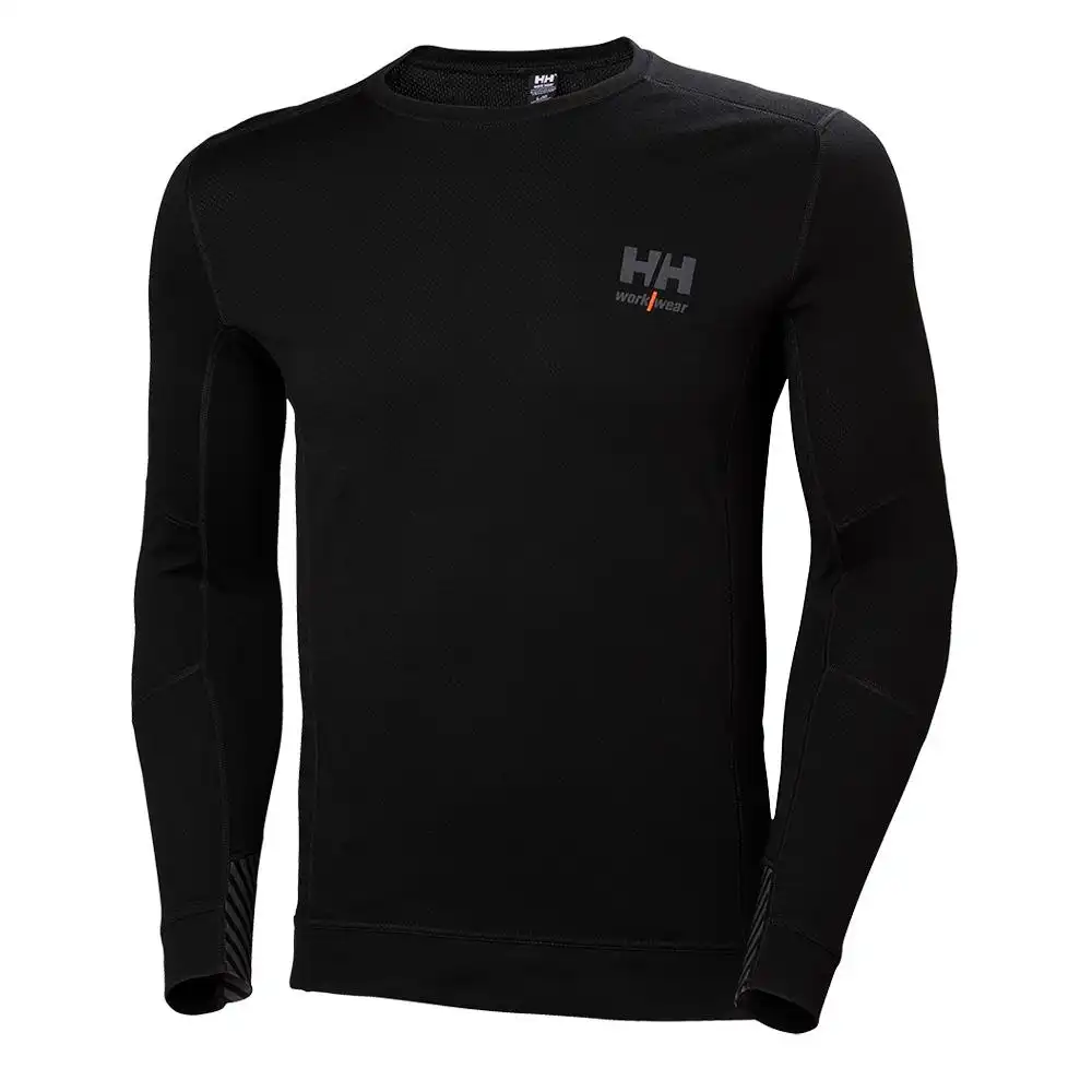 Langarmshirt „LIFA MERINOCREWNECK“ in schwarz, M - Thumbnail 1