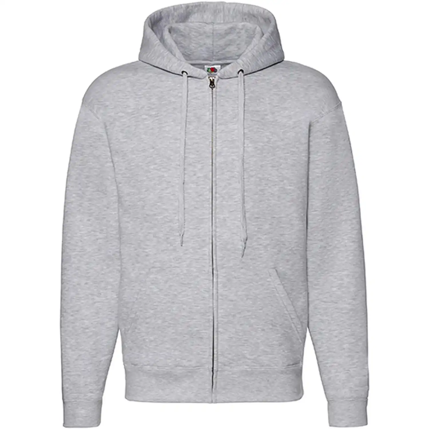 Kapuzen-Sweatjacke PREMIUM "F401" in heather grey, L - Bild 1