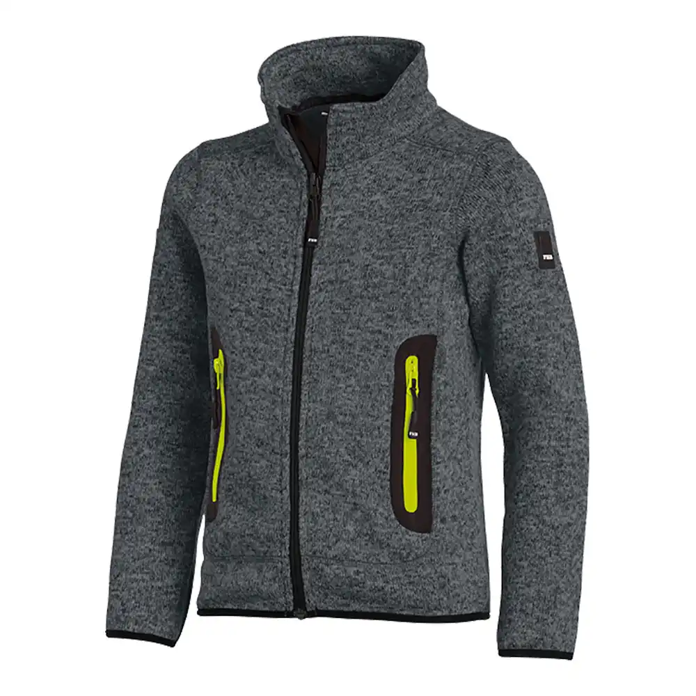 Kinder-Strickfleecejacke "MATS" KIDS in anthrazit, 134/140 - Thumbnail 1