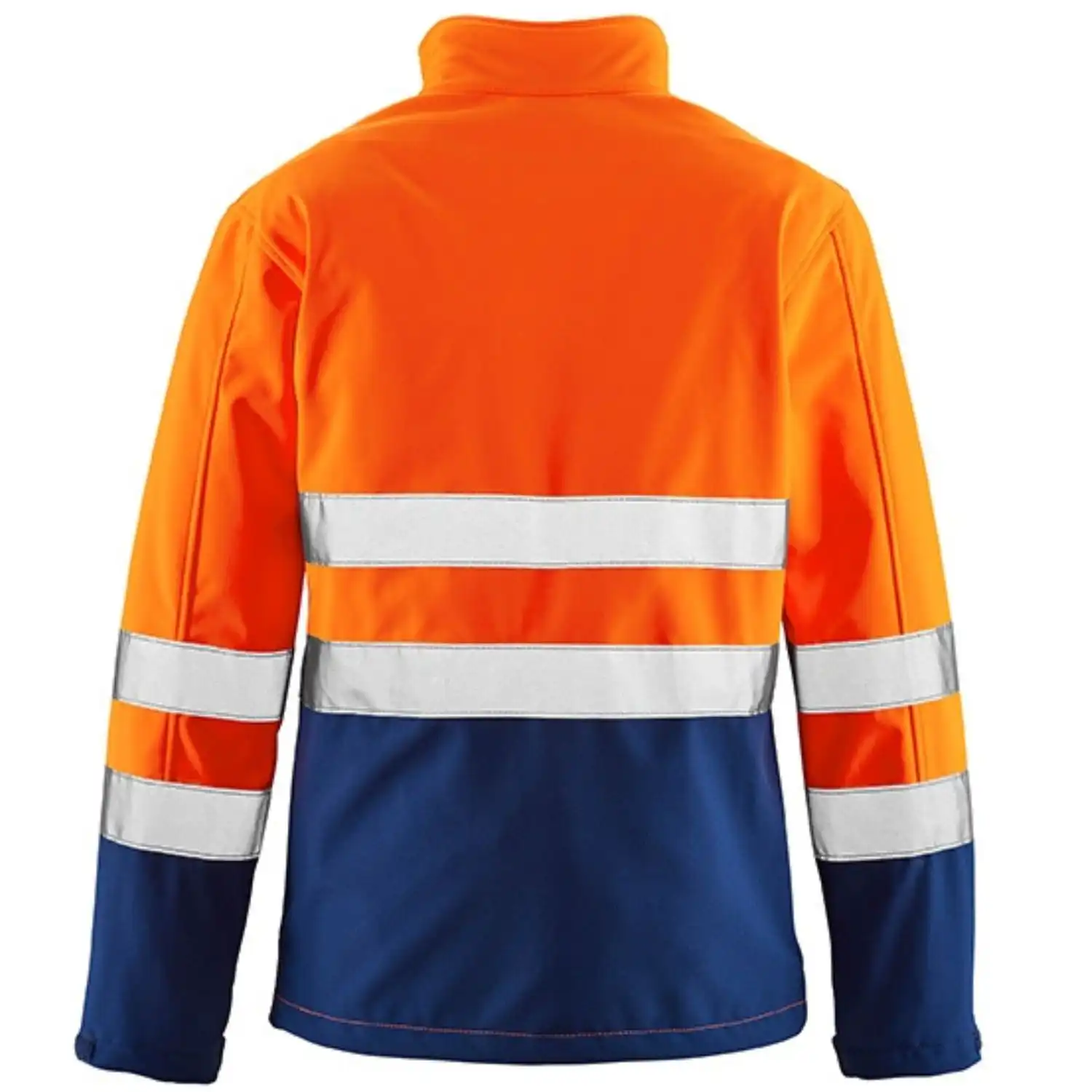 Warnschutz-Softshelljacke "PITTSBURGH" in leuchtorange/navy, S - Thumbnail 2